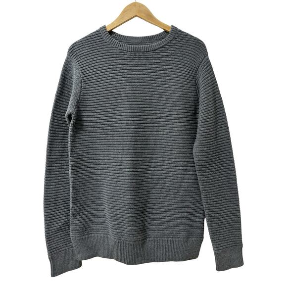 Outerknown Jetlag Cotton Alpaca Crew Neck Sweater Size S Gray Fisherman NWOT - Picture 1 of 7